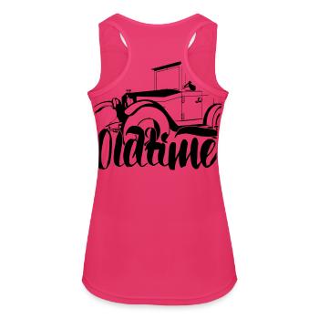 Oldtimer - Frauen Tank Top atmungsaktiv - Fuchsia - Hinten - Zoe (177cm)