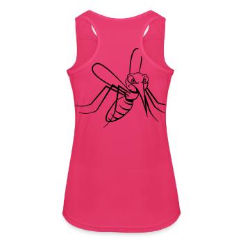Mücke Mosquito insekt - Frauen Tank Top atmungsaktiv - Fuchsia - Hinten - Zoe (177cm)