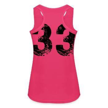 33 - Frauen Tank Top atmungsaktiv - Fuchsia - Hinten - Zoe (177cm)