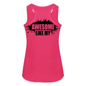 Template Awesome Like My - Women's Breathable Tank Top - fuchsia - Back - Zoe (177cm)