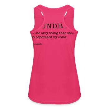 Laundry - against rasicm, birthday, gift, ideas - Débardeur respirant Femme - fuchsia - Dos - Zoe (177cm)