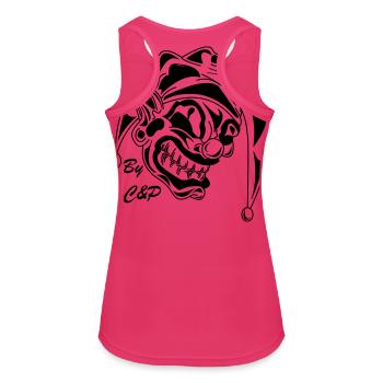 Joker by C&P - Frauen Tank Top atmungsaktiv - Fuchsia - Hinten - Zoe (177cm)