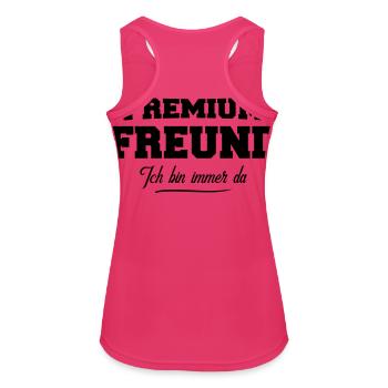 freund premium - Frauen Tank Top atmungsaktiv - Fuchsia - Hinten - Zoe (177cm)