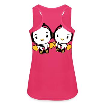 2 Ducks Gamer Gaming Controller Headset Console - Women's Breathable Tank Top - fuchsia - Back - Zoe (177cm)
