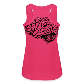 Gehirn - Frauen Tank Top atmungsaktiv - Fuchsia - Hinten - Zoe (177cm)