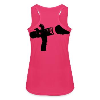 Pompier lance incendie LDV - Débardeur respirant Femme - fuchsia - Dos - Zoe (177cm)