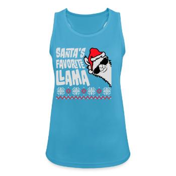 Santa's Favorite Llama Cool Side Sunglasses - Women's Breathable Tank Top - sapphire blue - Front - Zoe (177cm)