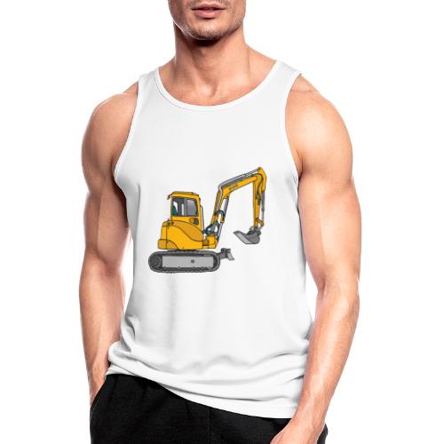 BAGGER, gelbe Baumaschine mit Schaufel und Ketten - Männer Tank Top atmungsaktiv