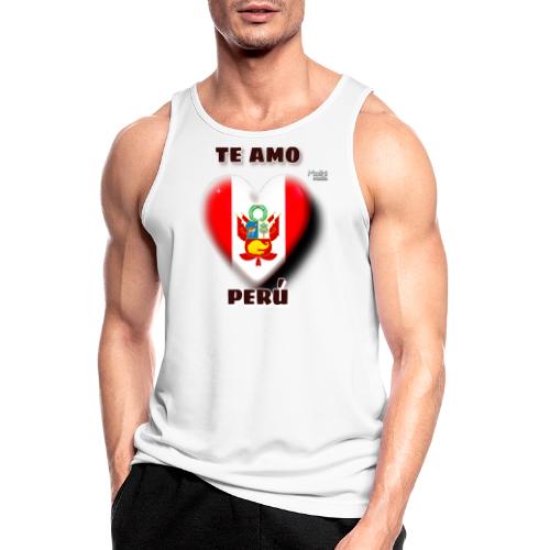 Te Amo Perú Corazón - Camiseta sin mangas hombre transpirable