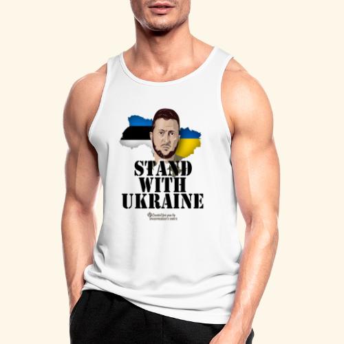 Selenskyj T-Shirt Estland Stand with Ukraine - Männer Tank Top atmungsaktiv