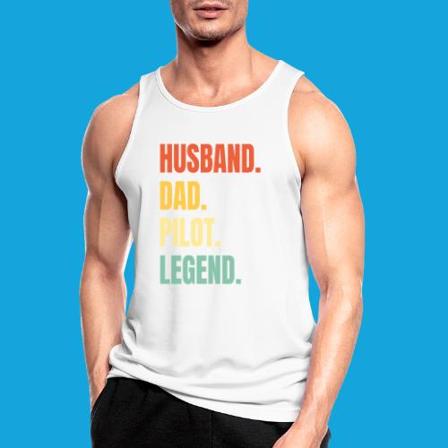 Husband Dad Pilot Legend - Männer Tank Top atmungsaktiv