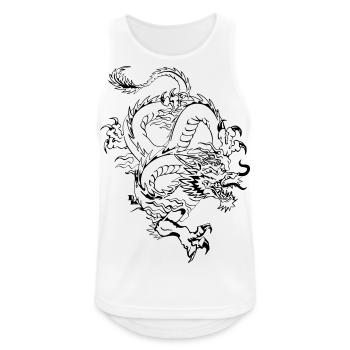 Chinese dragon by dk - Débardeur respirant Homme - blanc - Devant - Nick (188cm)