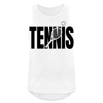 Cadeau pour les joueurs de tennis - Débardeur respirant Homme - blanc - Devant - Nick (188cm)