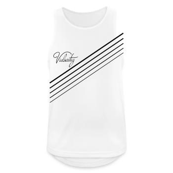 Vielsaitig - Männer Tank Top atmungsaktiv - Weiß - Vorne - Nick (188cm)