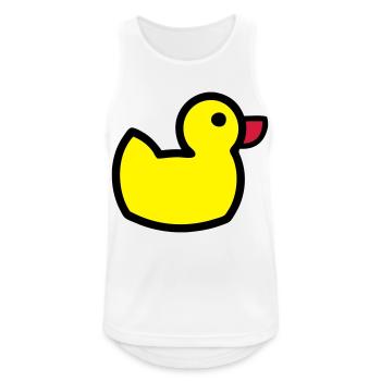 Entchen - Männer Tank Top atmungsaktiv - Weiß - Vorne - Nick (188cm)
