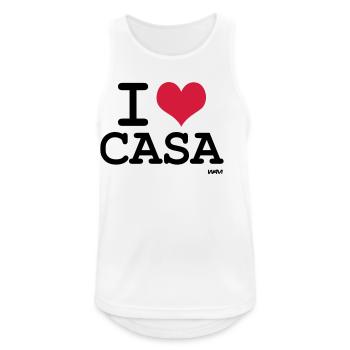 I love Casablanca - i love casa by wam - Men's Breathable Tank Top - white - Front - Nick (188cm)