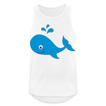 wal - Männer Tank Top atmungsaktiv - Weiß - Vorne - Nick (188cm)