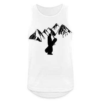 Mountain snowboarder - Men's Breathable Tank Top - white - Front - Nick (188cm)