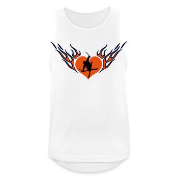 Ski freestyle love - Men's Breathable Tank Top - white - Front - Nick (188cm)
