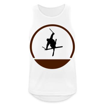 Ski Springer Logo - Männer Tank Top atmungsaktiv - Weiß - Vorne - Nick (188cm)