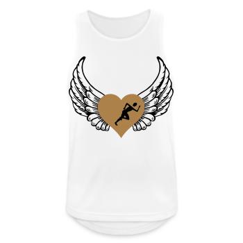 Jogger heart wings - Men's Breathable Tank Top - white - Front - Nick (188cm)