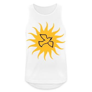 Friedenstaube Sonne - Männer Tank Top atmungsaktiv - Weiß - Vorne - Nick (188cm)