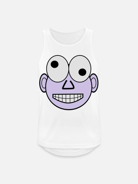 Funny face - Men's Breathable Tank Top - white