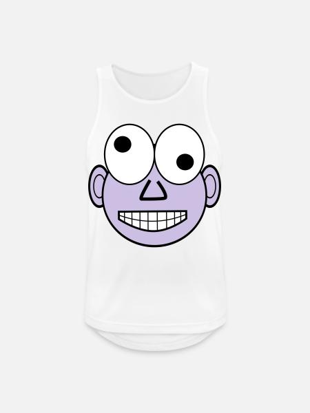 funny face - Débardeur respirant Homme - blanc
