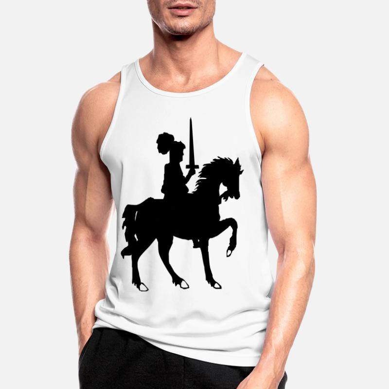 Chevalier avec épée et cheval Débardeur respirant Homme
