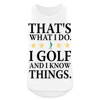 Ich spiele Golf - Männer Tank Top atmungsaktiv - Weiß - Vorne - Nick (188cm)