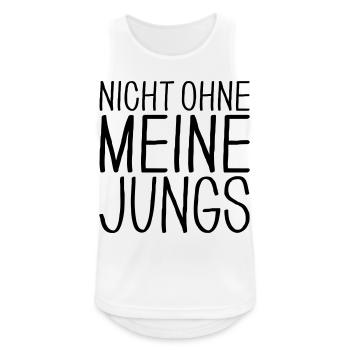 Nicht ohne meine Jungs - Männer Tank Top atmungsaktiv - Weiß - Vorne - Nick (188cm)