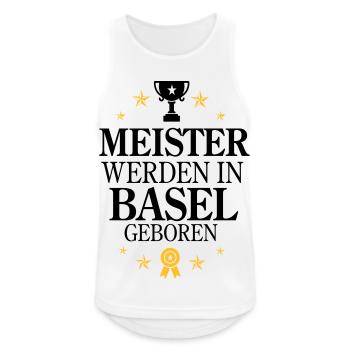 Meister Basel - Männer Tank Top atmungsaktiv - Weiß - Vorne - Nick (188cm)