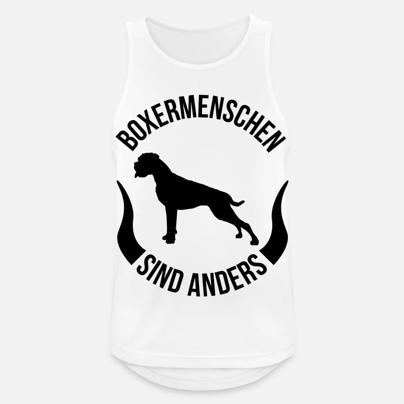 Boxermenschen sind anders - Männer Tank Top atmungsaktiv - Weiß