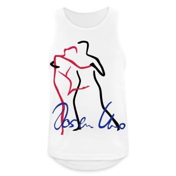 Tango-1 - Männer Tank Top atmungsaktiv - Weiß - Vorne - Nick (188cm)