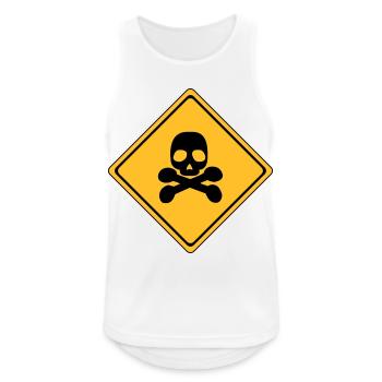 Danger Warning Sign # - Men's Breathable Tank Top - white - Front - Nick (188cm)