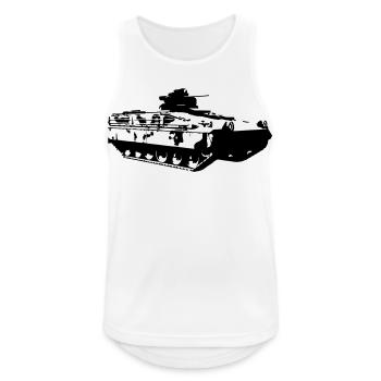 Schützenpanzer Marder - Männer Tank Top atmungsaktiv - Weiß - Vorne - Nick (188cm)