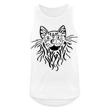 Tabby cat head - cat - tiger - tomcat - Men's Breathable Tank Top - white - Front - Nick (188cm)