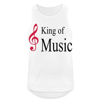 musik - Männer Tank Top atmungsaktiv - Weiß - Vorne - Nick (188cm)