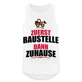 Building site - Men's Breathable Tank Top - white - Front - Nick (188cm)