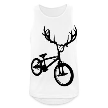 Wilde bmx - Männer Tank Top atmungsaktiv - Weiß - Vorne - Nick (188cm)