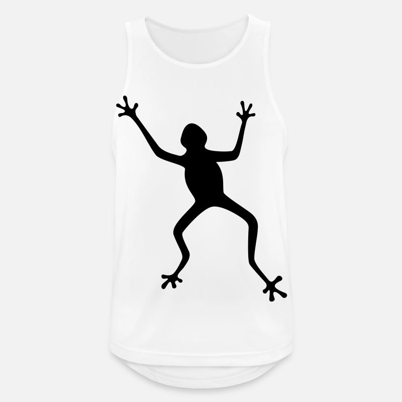 Frosch Silhouette: Tropisch, Regenwald - Männer Tank Top atmungsaktiv - Weiß