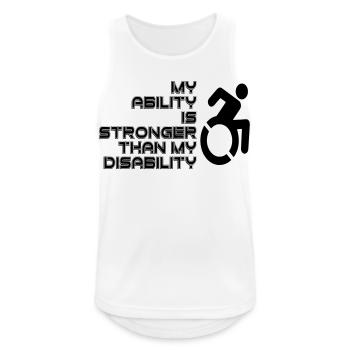 My Will Is Stronger Than My Wheelchair / Disability* - Men's Breathable Tank Top - white - Front - Nick (188cm)