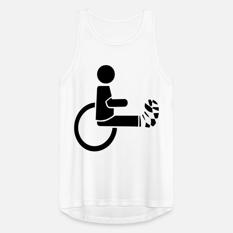 Rollstuhlfahrer mit Bein in Gips # Männer Tank Top atmungsaktiv