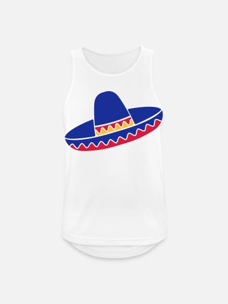 Sombrero Azul de Fiesta - Men's Breathable Tank Top - white