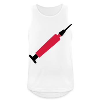 spritze - Männer Tank Top atmungsaktiv - Weiß - Vorne - Nick (188cm)