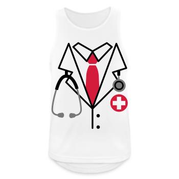 Artz - Männer Tank Top atmungsaktiv - Weiß - Vorne - Nick (188cm)