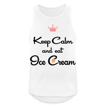 eis - Männer Tank Top atmungsaktiv - Weiß - Vorne - Nick (188cm)