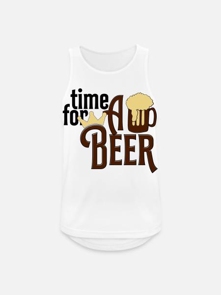 Bier - Männer Tank Top atmungsaktiv - Weiß