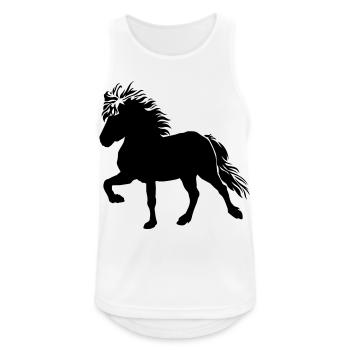 Cute Icelandic Horse Tölt 5, Icelandic, Icelandic Pony - Men's Breathable Tank Top - white - Front - Nick (188cm)