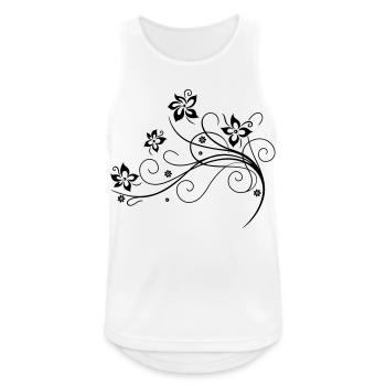 Beautiful, filigree flowers. Floral element. - Men's Breathable Tank Top - white - Front - Nick (188cm)